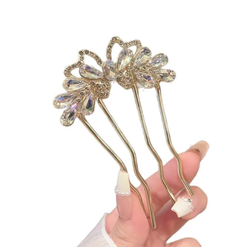 عصي شعر عصرية ورائعة للفتيات على شكل حرف U إكسسوارات شعر على الطراز الصيني إبر شعر حزم مشط إكسسوارات الشعر