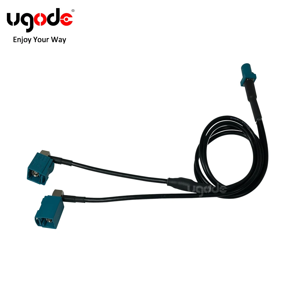 Ugode-Carro GPS Antena Divisor Cabo, Vídeo Áudio, Mídia Sistema de Navegação, BMW, Benz, Audi, Tela Android