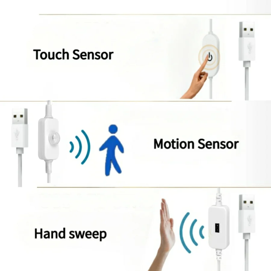 COB USB LED Strip Light with Sensor Decoration Lighting Tape for House Room Backlight 1M 2M 3M Ribbon