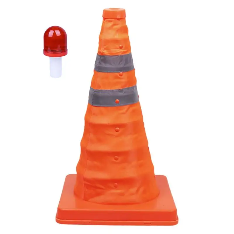 Foldable Traffic Cones Parking Cones 45cm Height Safety Cone With Reflective Stripe Collapsible Traffic Cones Road Cone