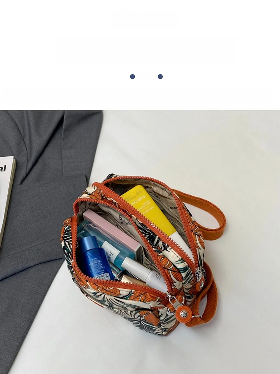 

Spring Summer New Women's Crossbody Bag Nylon Fabric Practical Multi-layered Canvas Single-shoulder Bag Small Square Bag