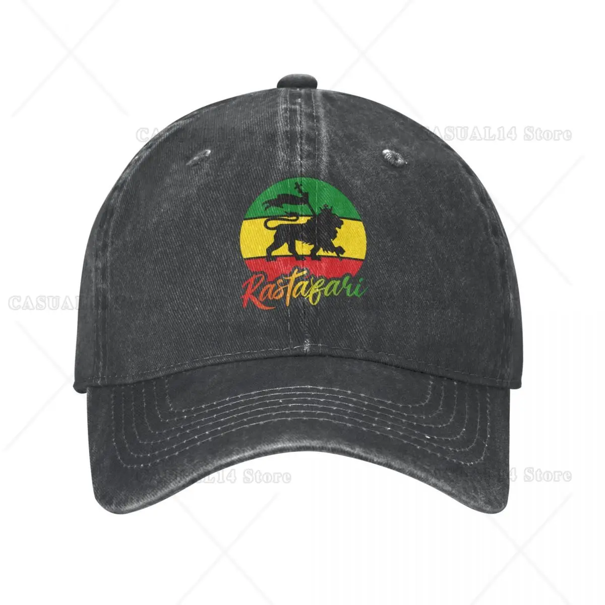 

Rastafari Rasta Lion Baseball Cap Judah Flag Sports High Quality Washed Trucker Hat Unisex Fitted Custom Washed Baseball Caps