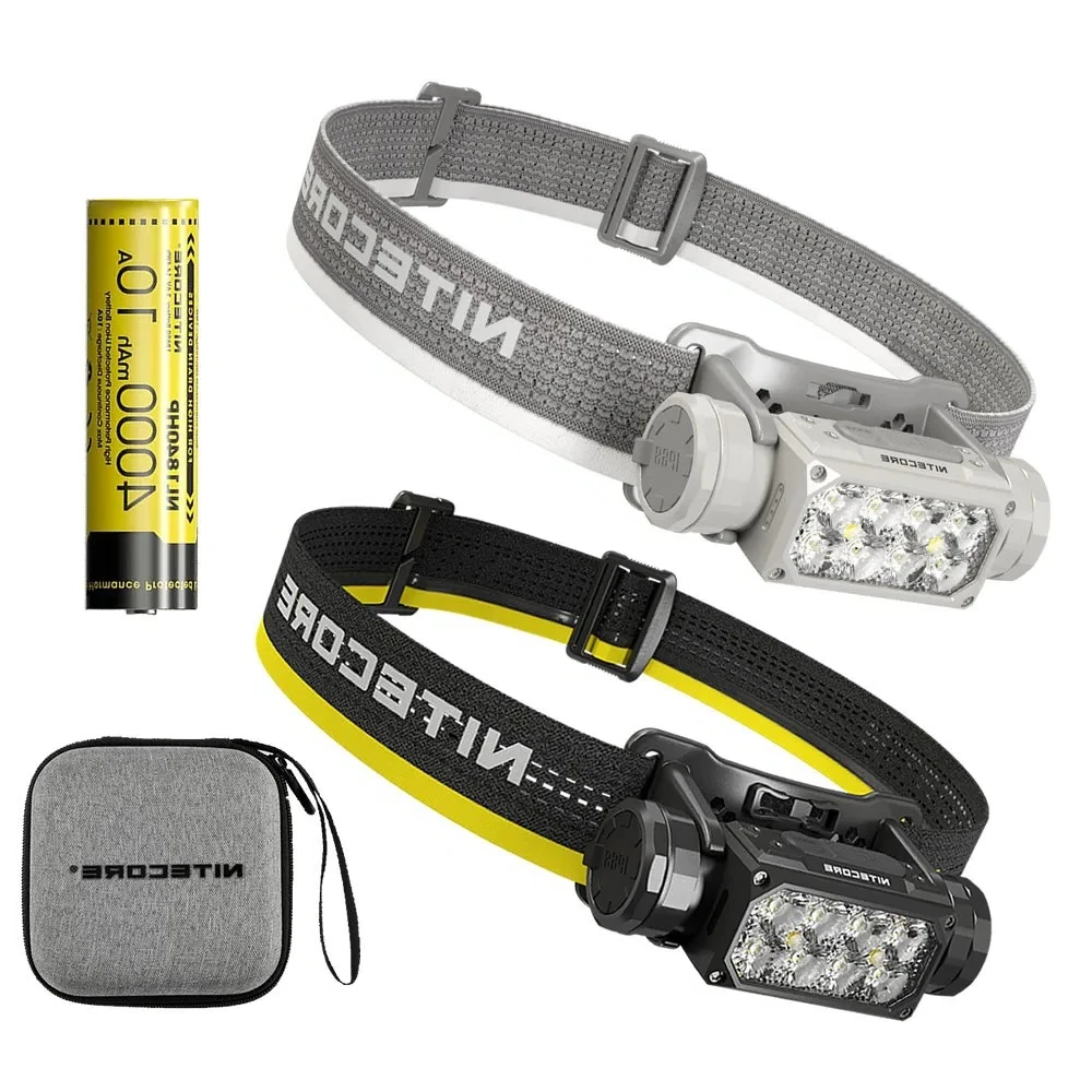 2026 Nitecore HC65UHE 2000 Lumens Headlamp LED Headlight White Ligh + Red Light Outdoor Camping Hiking Running Lamp Black / Grey