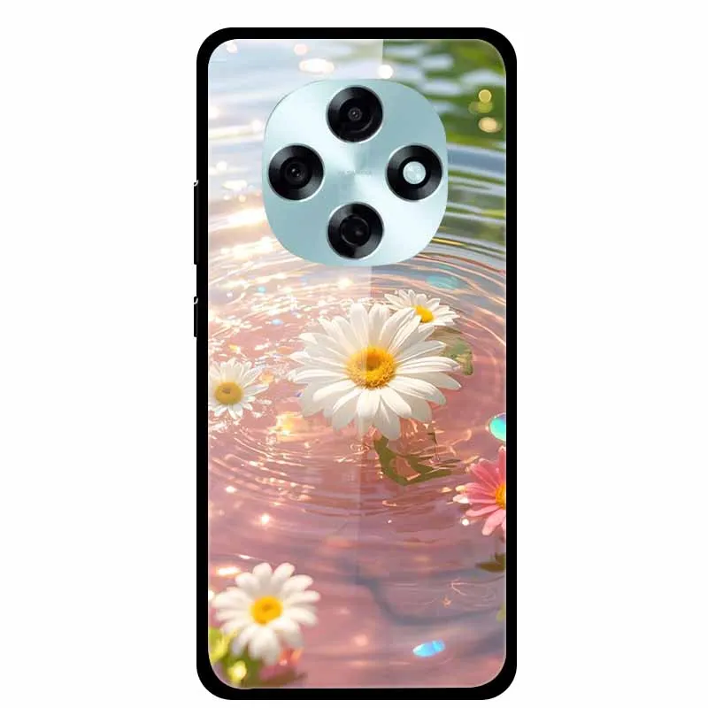 حافظة من الزجاج المقسى لهاتف OPPO A6 A5i pro غطاء ممتص للصدمات Funda لهاتف OPPO A6i A5 كارتوني ملون هدية حافظات هاتف غطاء خلفي صلب