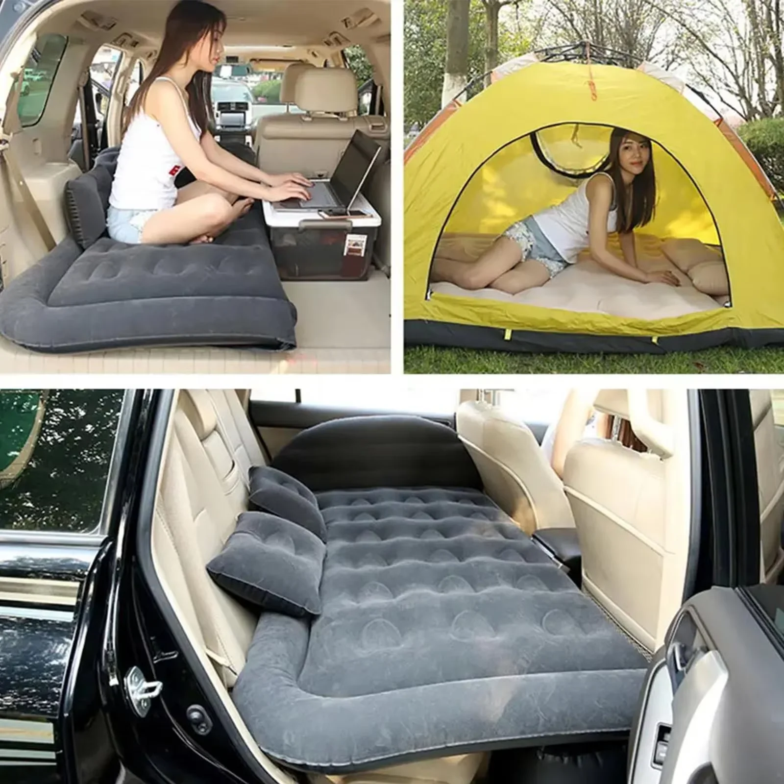 Universelle Aufblasbare Auto-Luftmatratze Multifunktionales SUV-Schlafbett Outdoor-Camping-Reise-Auto-Aufblasbett Auto-Innenausstattung