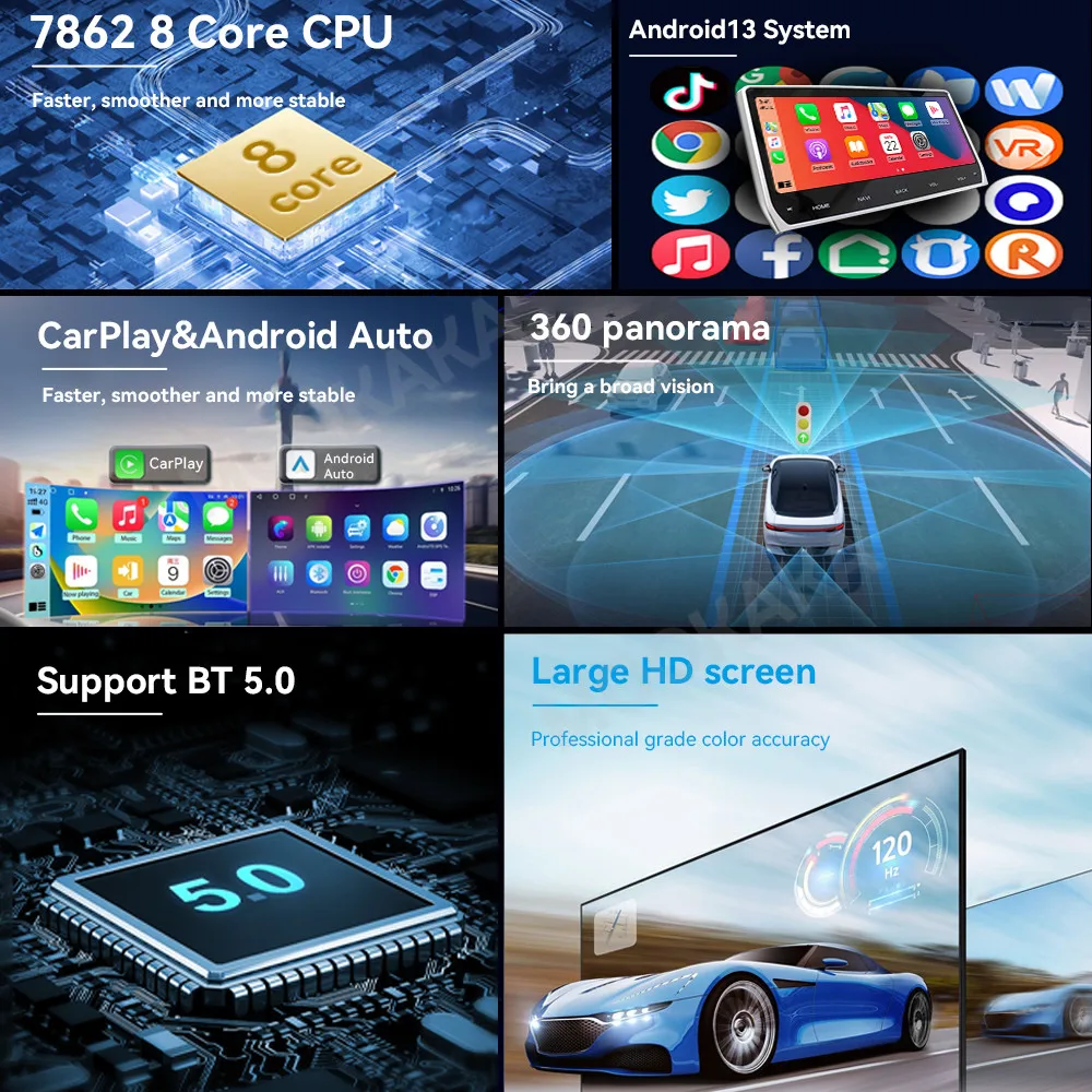 Carplay For Porsche Cayenne 2010-2017 Android 13 Car Multimedia Player GPS Navigation Auto HeadUnit Radio Media Satnav