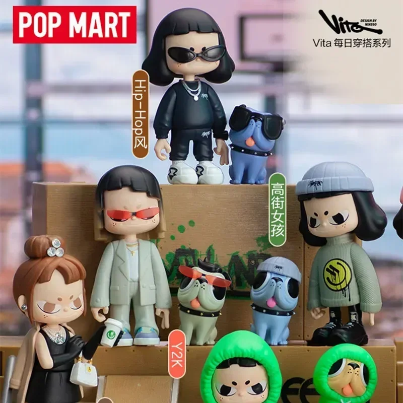 

POP MART Vita, серия повседневной одежды, слепая коробка, сумка для догадок, загадочная коробка, игрушки, кукла, милая аниме-фигурка, настольные украшения, подарочная коллекция