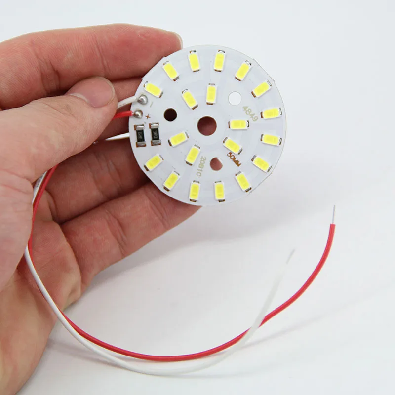 3W 5w 10w 30w Runde LED Chip Perle warmweiß Lampe Lichter Draht 5V Platine Glühbirne Runde Lichtquelle Durchmesser 32MM 50mm 14mm M20