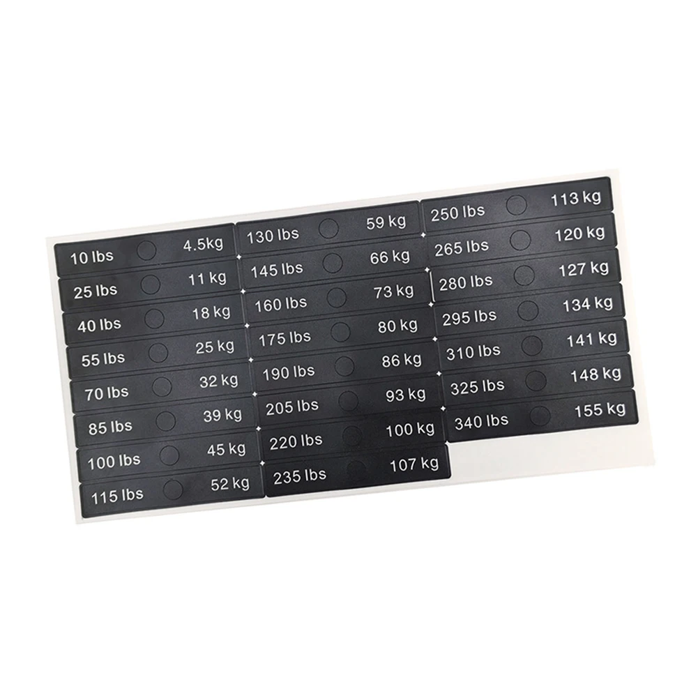 1PC 10LB-200LB/340LB Fitness Equipment Weight Stickers Number Gym Weight Stack Label Fitness Equipment Stickers