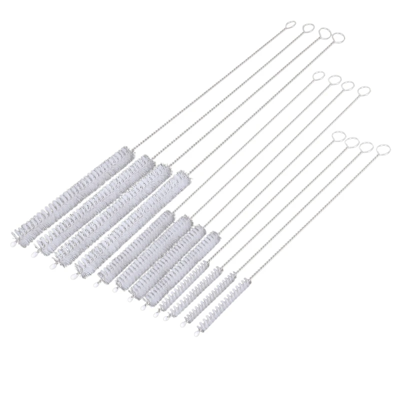 Cepillo de limpieza para pajitas AAAC-12 piezas - Limpiador de pajitas (12 pulgadas, 10 pulgadas, 8 pulgadas) - Cepillo de limpieza flexible para varios tamaños