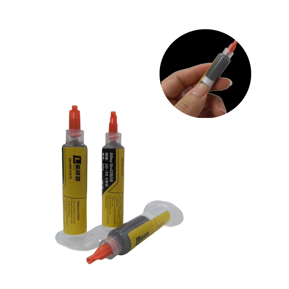 138℃ Melting Point Repair Solder Paste 20g/Pcs Sn42Bi58 Low Temperature Needle Tube Tin Solder Paste Tool For SMD BGA IC PCB