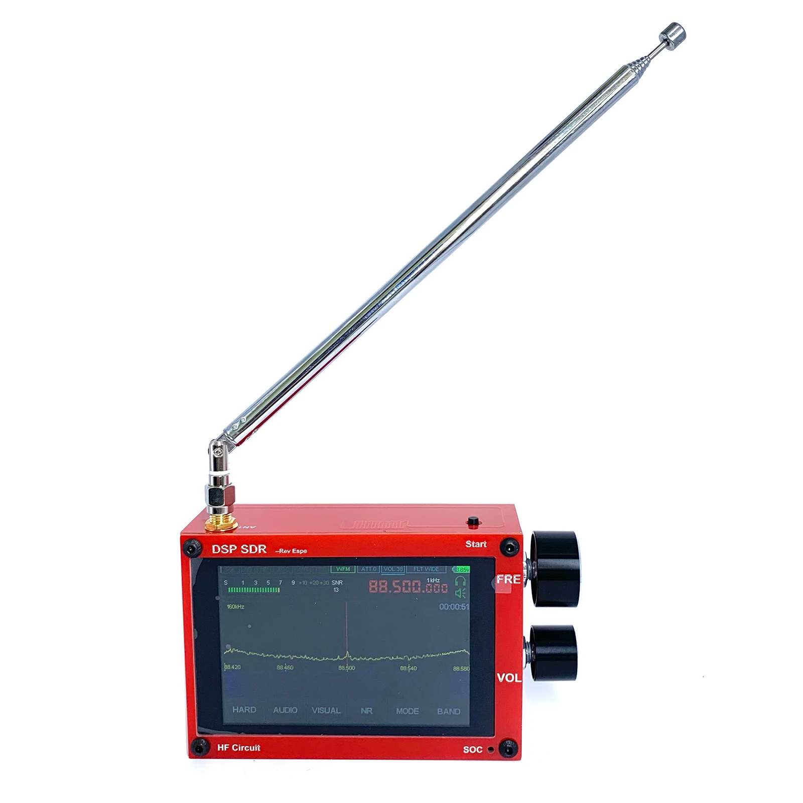 Malachite Wideband Receiver 50KHz to 2000MHz for DSP Applications Featuring AM LSB USB NFM WFM CW Modes and 3.5 inch Screen