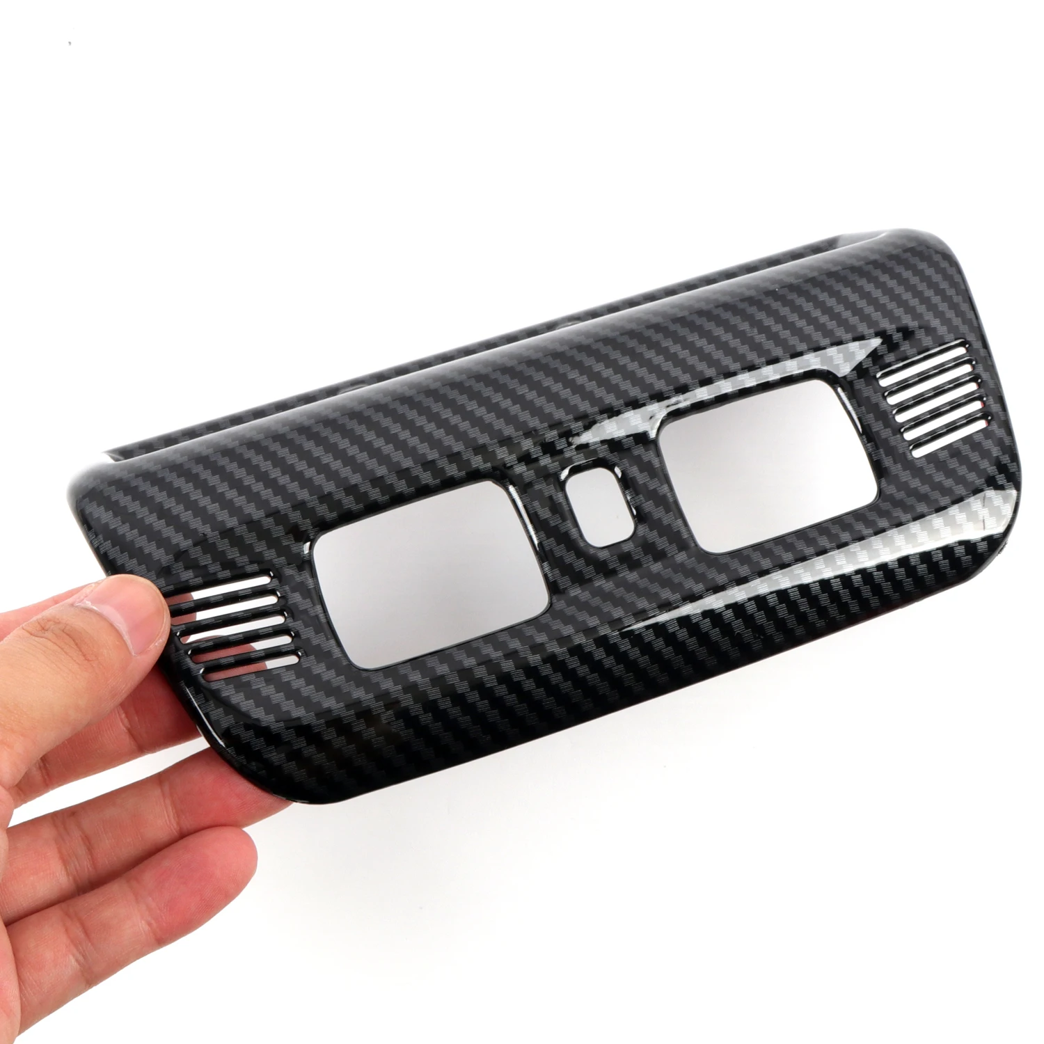 Car Accessories For Chevrolet Corvette C8 2020-2023 Carbon Fiber Style Interior Front Reading Lamp Frame Decoration Cover Trim image 4