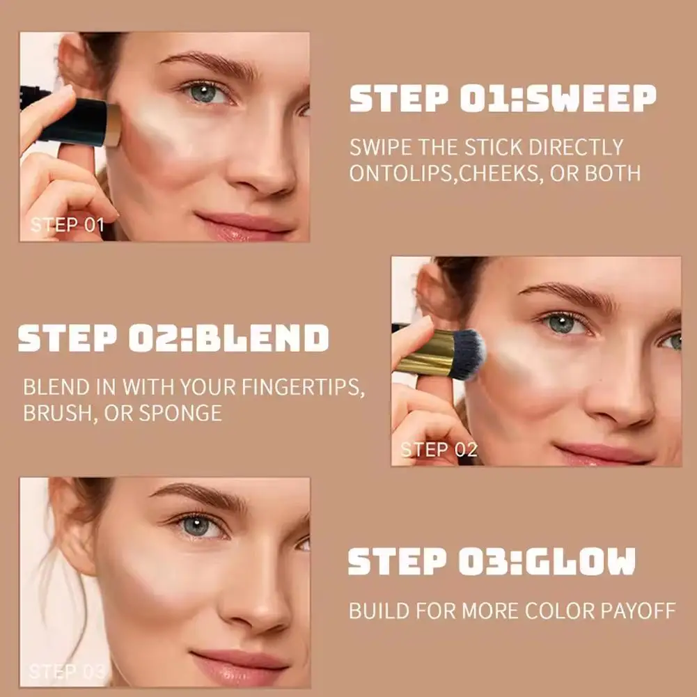 Tweekleurige Contour Stick Markeerstift Make-up Glitter Contouring Bronzer Concealer Pen Langdurige Corrector Contouring Cosmetica