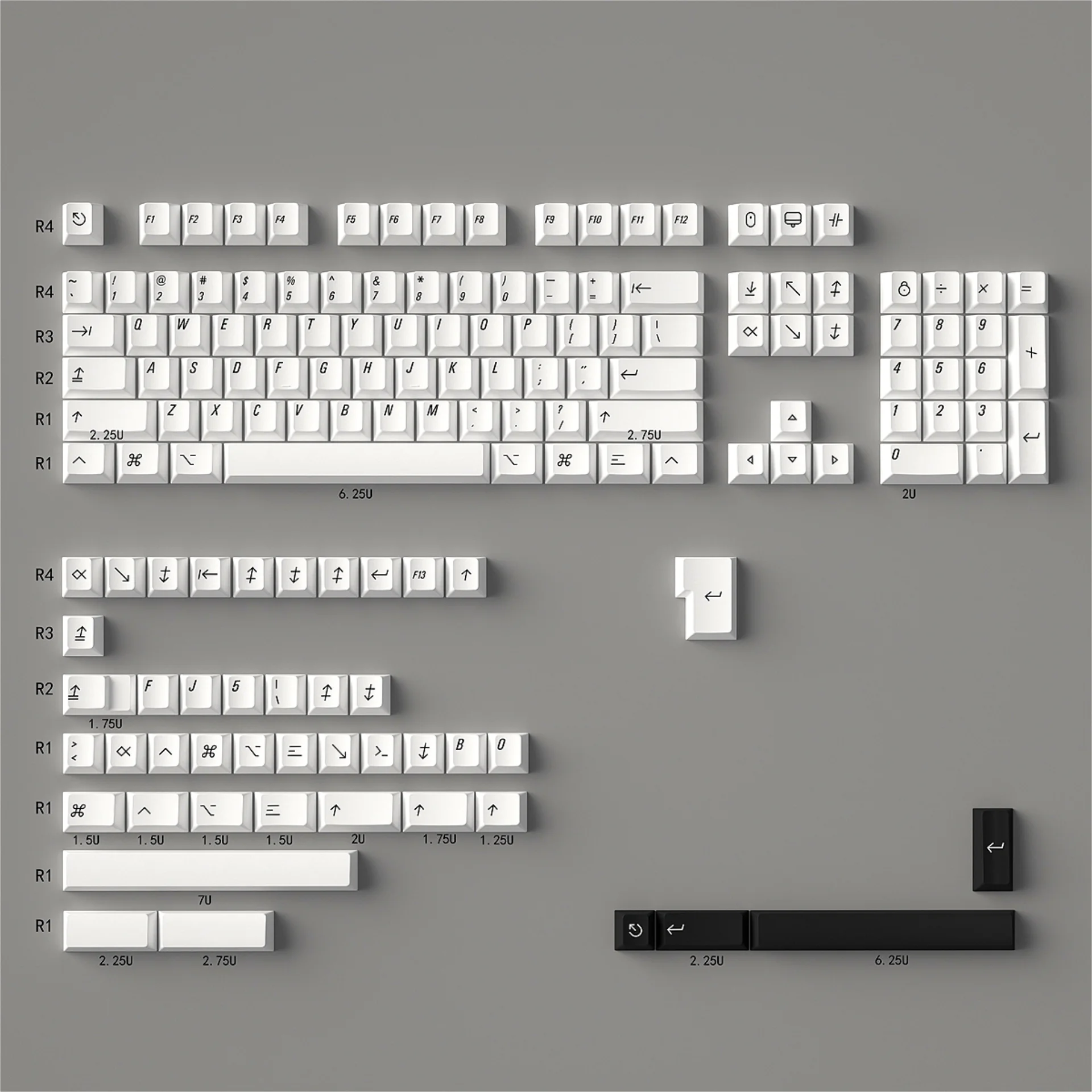 Apple Style Simple Pure White Cherry Keycaps PBT 148 Keys Large Set for 60/64/84/98/108 Gaming Mechanical Keyboard MX Switch