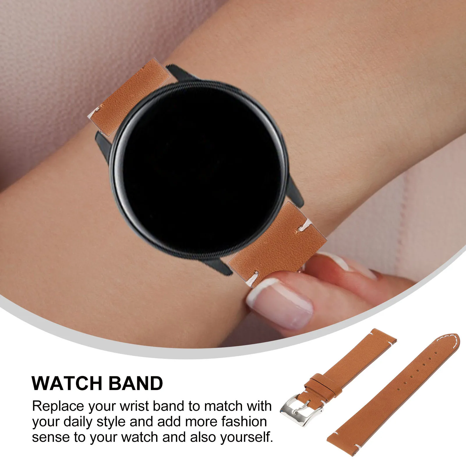 

Watch Band Adjustable Vintage Replacement Strap For Business Casual Formal Wear Retro Wristwatch