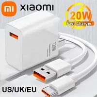 Xiaomi 120w Super Fast Charging Head EU UK US  Flash Charging Mobile Phone Charger Suitable For Apple 15 Huawei Xiaomi Charging