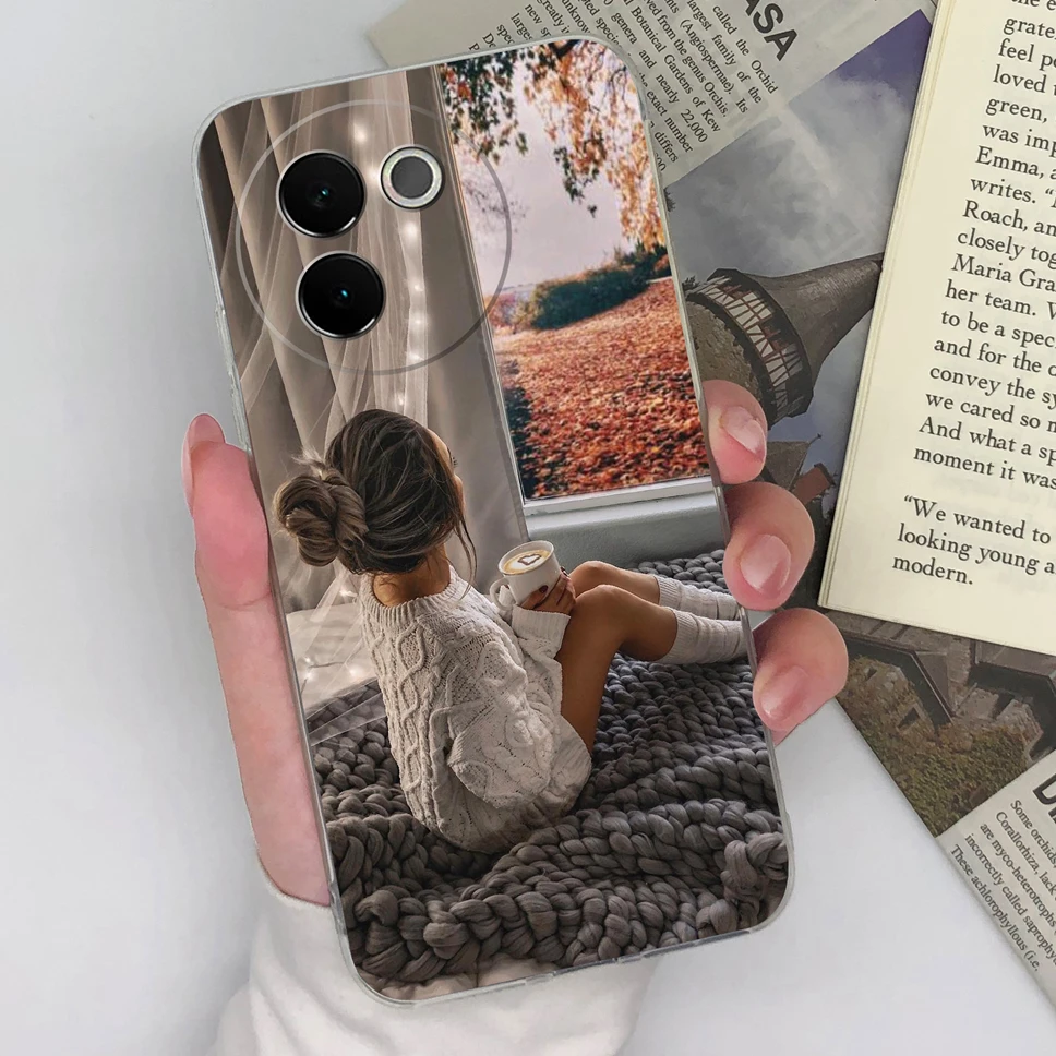 For Vivo V30E 5G Phone Cases Fashion Aesthetic Style Back Covers Clear Soft Slim TPU Silicone Shockproof For Vivo V30 E Fundas