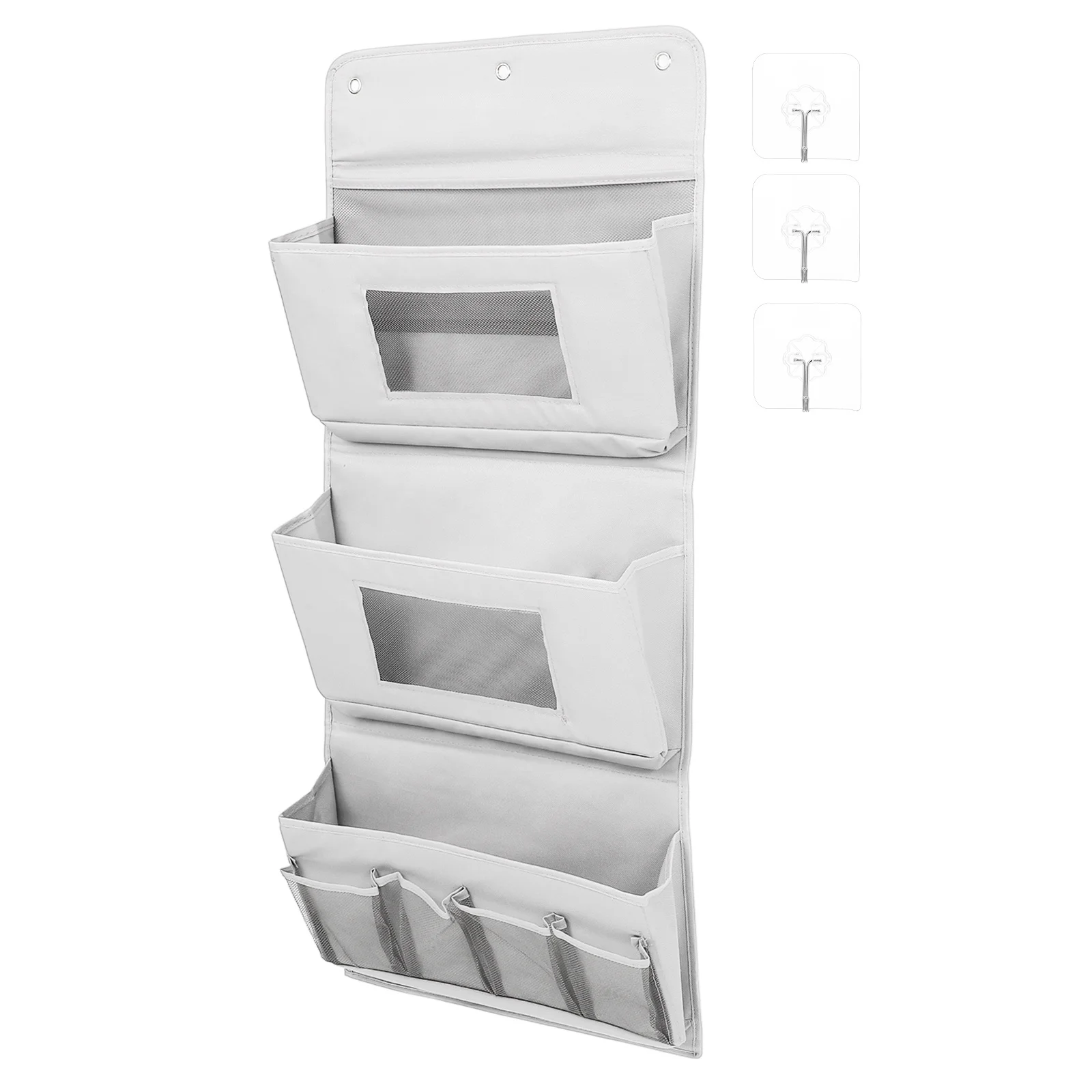 

Wall Hanging Storage Pocket Organizer for Door Wall Mounted with Multiple Compartments Closet Bathroom Kitchen Office Cosmetics
