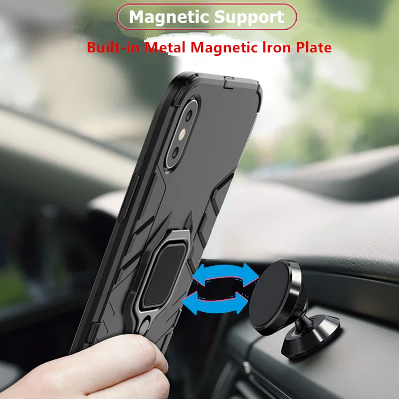 Dla Xiaomi Mi Note 10 Lite Etui Armor Magnetic Suction Stand Full Edge Cover Mi Note 10 Lite Etui Dla Xiaomi Mi Note 10 Lite Etui