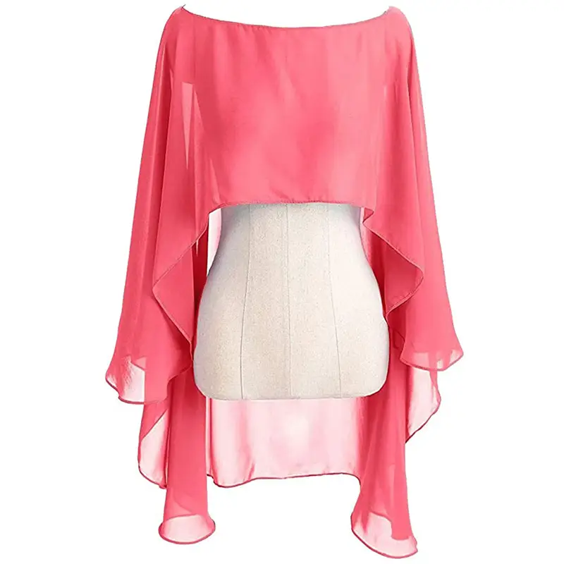 Chiffon Cape Bolero Women Femme Mariage Chalas Mujer Evening Wedding Bridal Jacket Wraps Accessories Peleryna Cloak Boda Shawl - Image 5