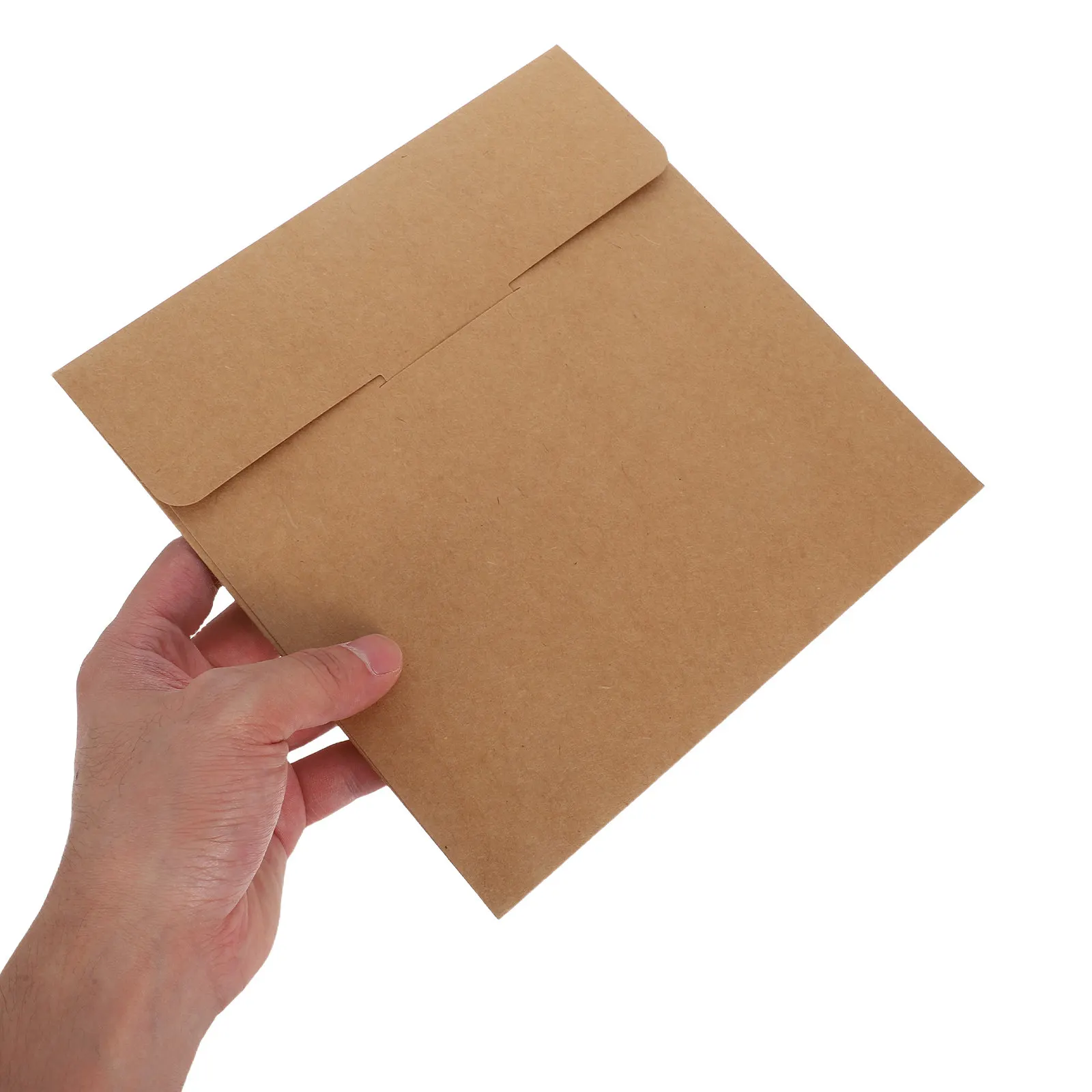 

20 шт. квадратных конвертов из крафт-бумаги 20x20 см, минималистичные, коричневые, прочные, для приглашений, открыток, скрапбукинга, художественных работ, путешествий, повседневного использования