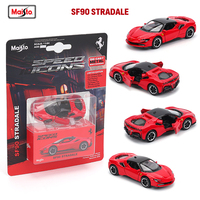 Maisto 1:64 Ferrari SF90 SP1 Lamborghini 37 car dark black series car alloy die-casting model gift toy Exquisite packa