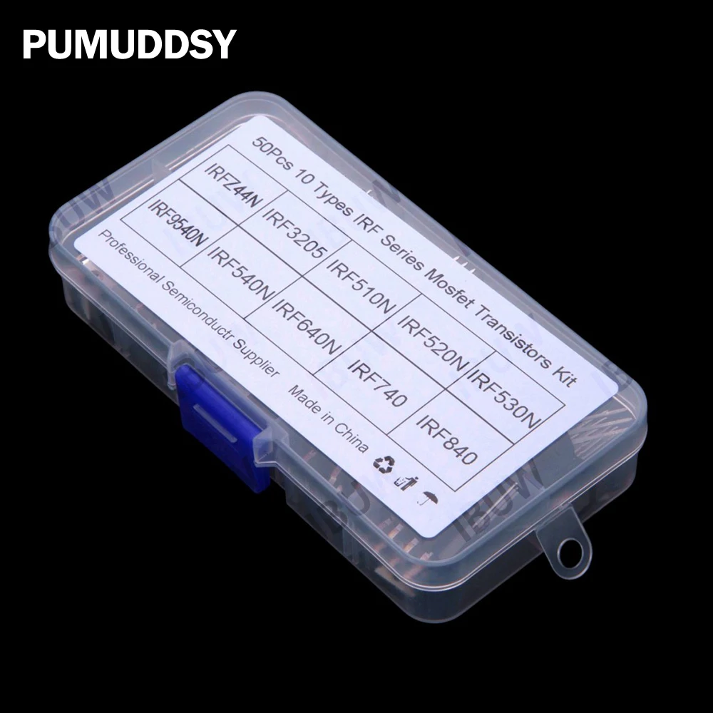 10 Values ​​50 PCS IRF MOSFET IRFZ44 IRF3205 IRF510 IRF520 packaged in through-hole TO-220 IRF510 IRF520