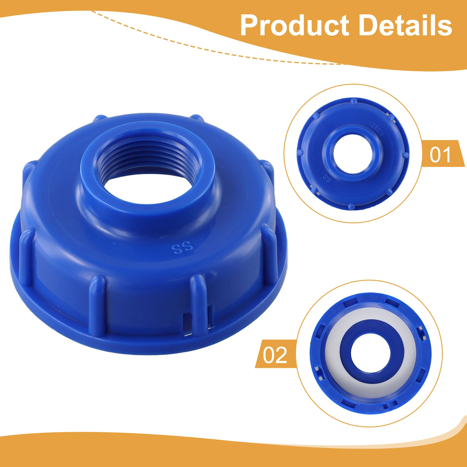 

Watering Equipment Tank Adapter 3/4inch Adapter Blue Container Cap IBC Internal Thread S60X6(60mm) Tank Brand New