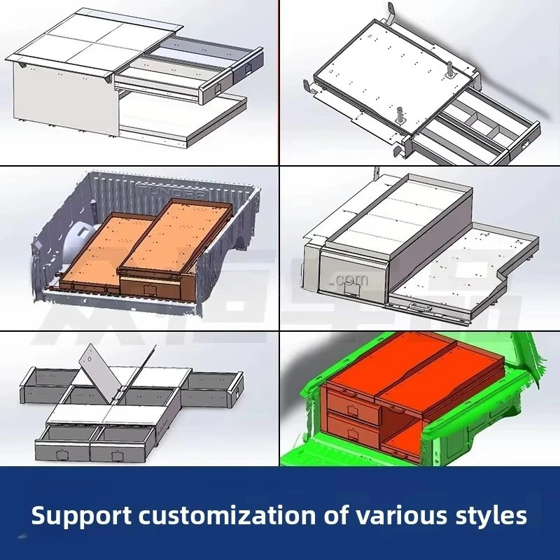 Pickup Truck Bed Drawer System Sliding Storage Box Magic Box Tray for Toyota for Hilux Vigo for Tacoma Tundra Ford F150