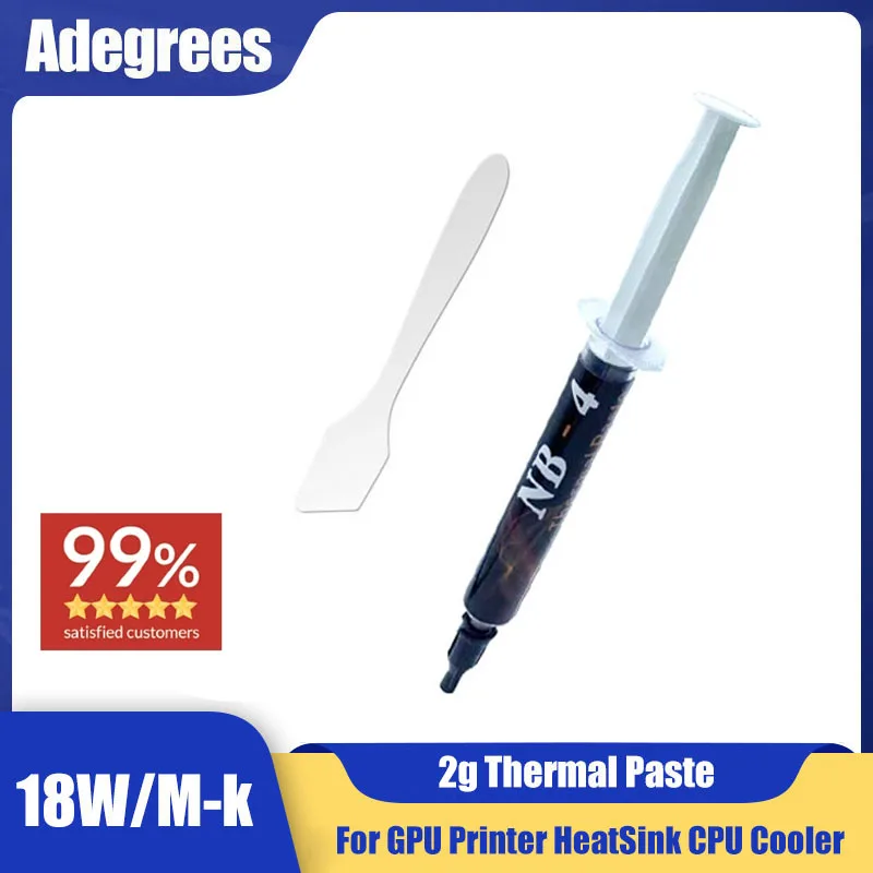 

CPU Thermal Silicone Grease 18W/M-k For CPU Processors GPU Printer Heat Sink Cooling Cooler 2g Thermal Compound Paste