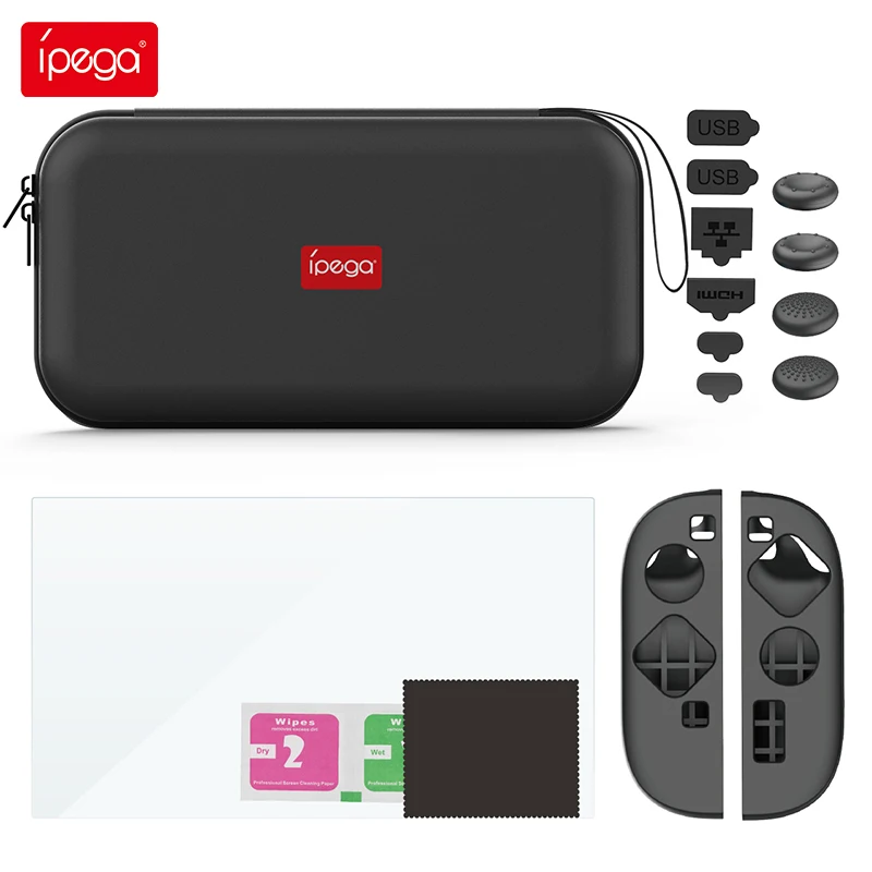 

Ipega For Switch 2 Protective Set Carrying Bag Screen Film Joy Con Case Dust Plug for Charging Port Switch2 Game Accessories
