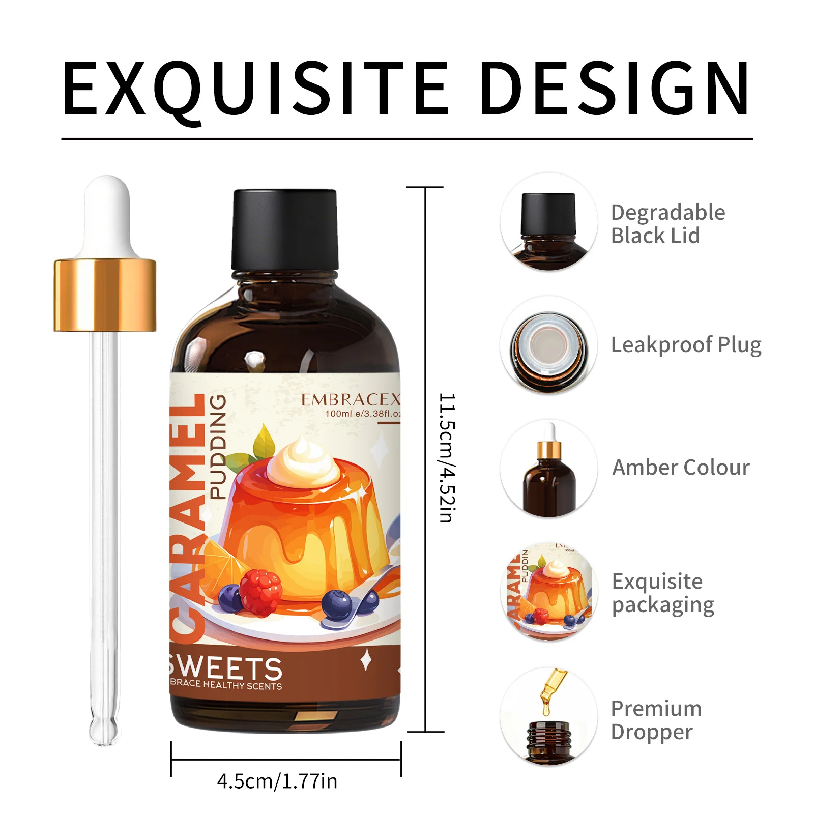 100ml Caramel Pudding Essential Oil  For Diffusers, DIY Projects Long Lasting Sweet Scent Gift To Friends - view 3