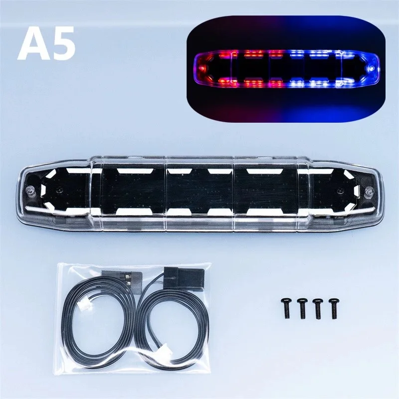 Juwuba rc led telhado luz de advertência engenharia incêndio 5v amarelo para 1:14 tamiya rc caminhão 770s actros 3363 fh16 homem tgx luu peças