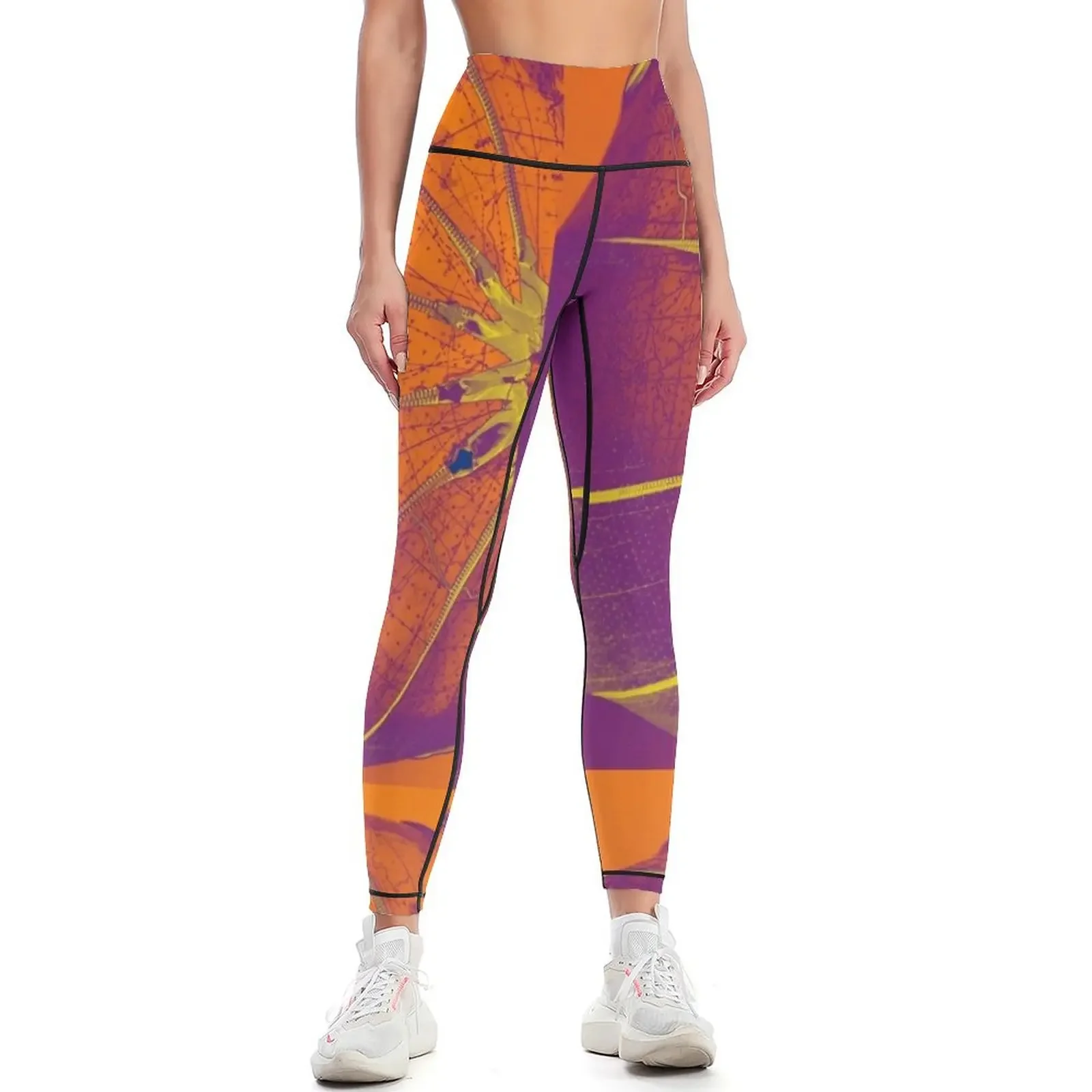 

Unzip the World (colourised, tangerine) Leggings leggins push up woman Women's fitness Legging sport Golf wear Womens Leggings