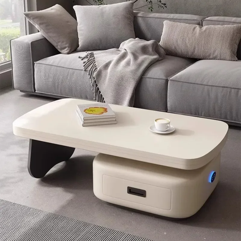 

Lifting coffee table Nordic modern light luxury home living room coffee table functional foldable dual-purpose electric