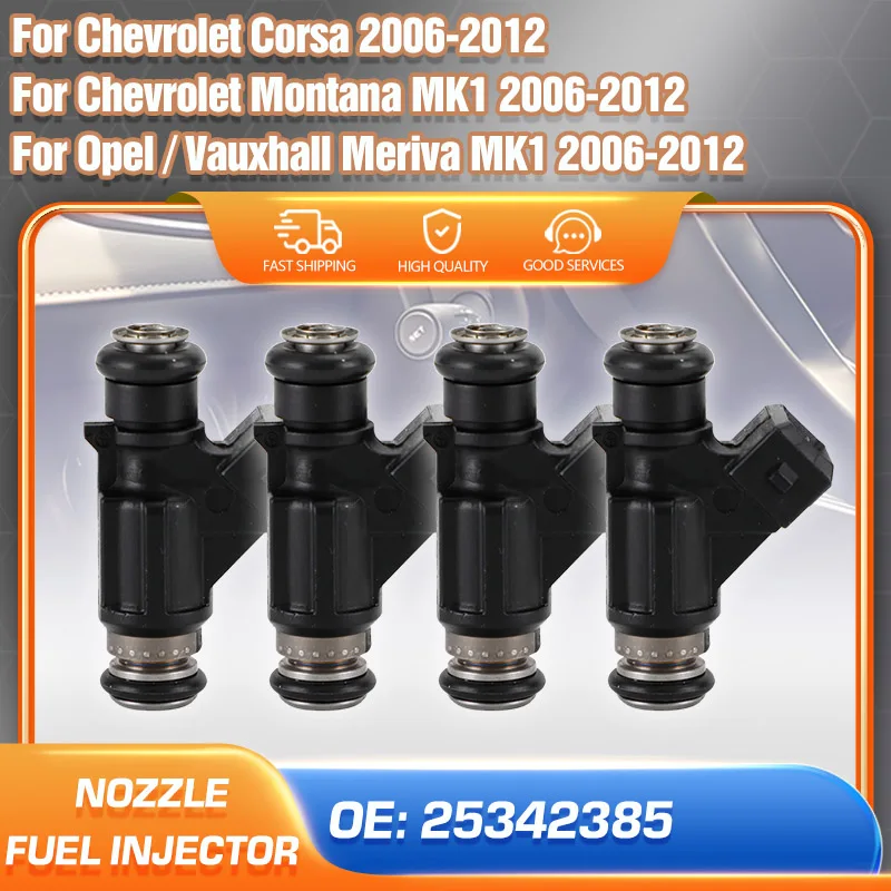 

Fuel Injector Nozzle Kit For Chevrolet Corsa Montana Opel Vauxhall Meriva 2006 2007 2008 2009 2010 2011 2012 Car Parts 25342385