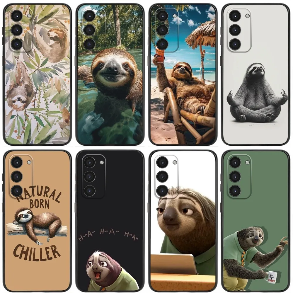 

Cut Sloth Phone Case Original Case For Samsung Galaxy A20,A21s,A22,A31,A32,A52,A53,A72,73,A80,A91 Soft Black Cover