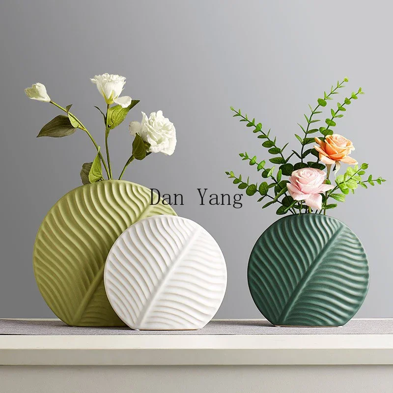 

YJ light luxury high-end ceramic vase ornament flower arrangement entrance living room TV cabinet dining table dried flower home