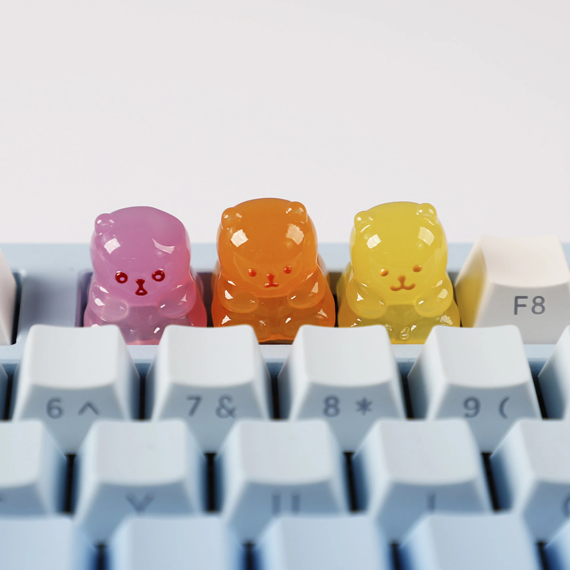 ESC Transparent 1 Piece Gummy Bear Theme Personalized Keycap Novelty Artisan Key Cap Resin for MX Mechanical Keyboard