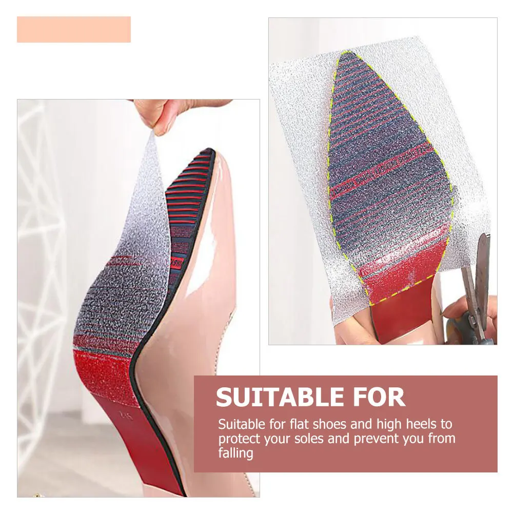 

Non-Slip Shoes Sole Protector Wear-Resistant High Heels Flat Shoes Adhesive Stickers Shoe Pads Anti-Skid Sole Protectors Noise