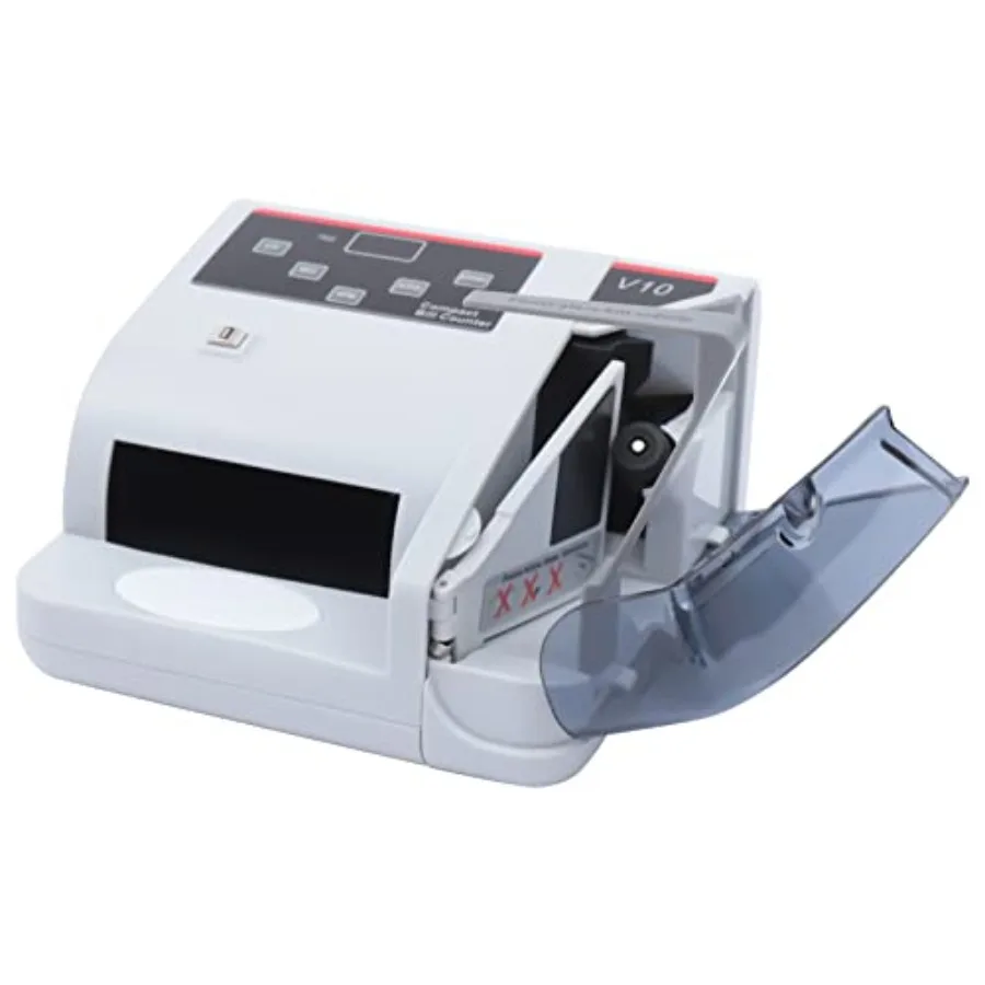 

Money Counter Machine for banking and retail use, ABS plastic body, black color, UV/MG/WM counterfeit detection and LCD display