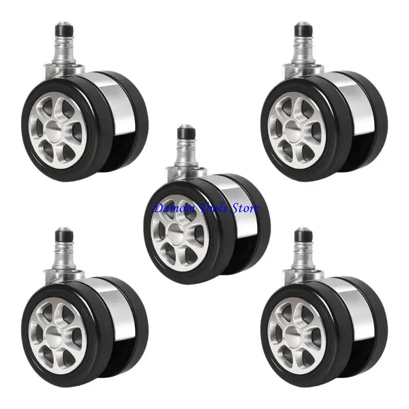 57BE 2.5Inch Rotating Casters Vibration Reducing Quiet Office Furniture Casters