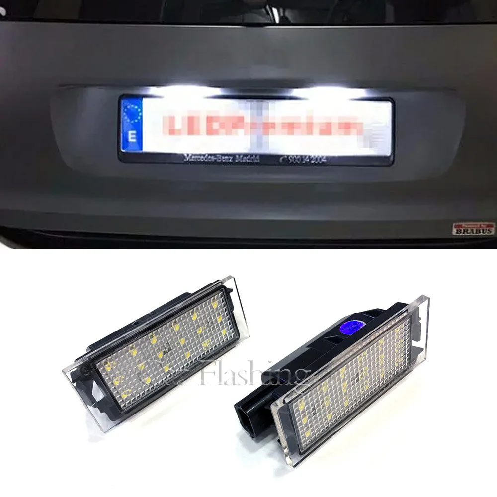 

For Mercedes Benz 14-16 Smart W453 decoding LED license plate lights, white light license plate lights