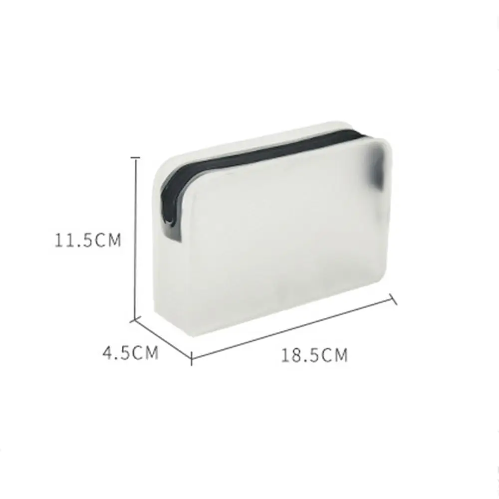 TPU Female Zipper Bath Storage Makeup Organizer Soft Film Bag Storage Bag Transparent Cosmetic Bag Matte Makeup Case