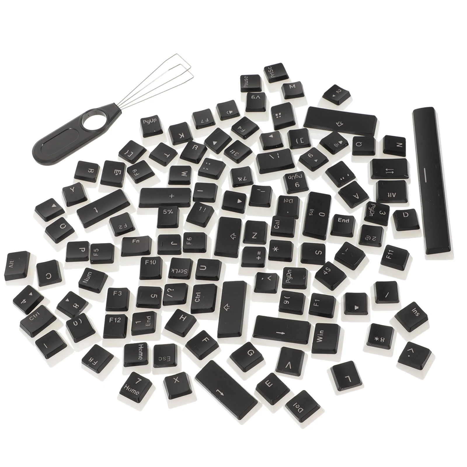 

1 set Translucent Frosted Gaming Keycaps Rgb Light Enhancing Durable Replacement Caps For Mechanical Keyboard Enthusiasts