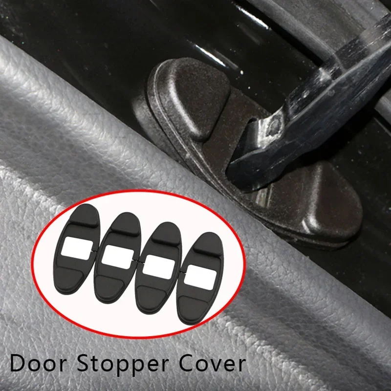 Para nissan xtrail t32 teana sentra versa ensolarado almera tiida fechadura da porta limitador rolha capa protetor adesivo 4 pçs acessórios