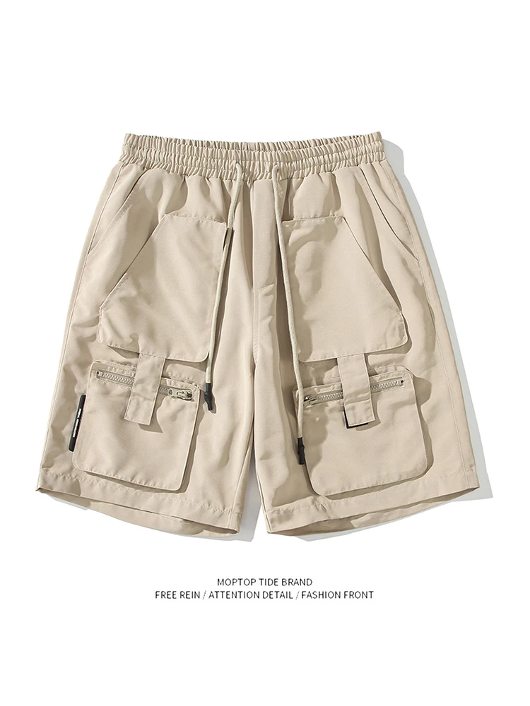 

Модные прямые рабочие брюки с несколькими карманами, свободные повседневные шорты для мужчин и женщин, из полиэфирного волокна, быстросохнущие, микрофибра.