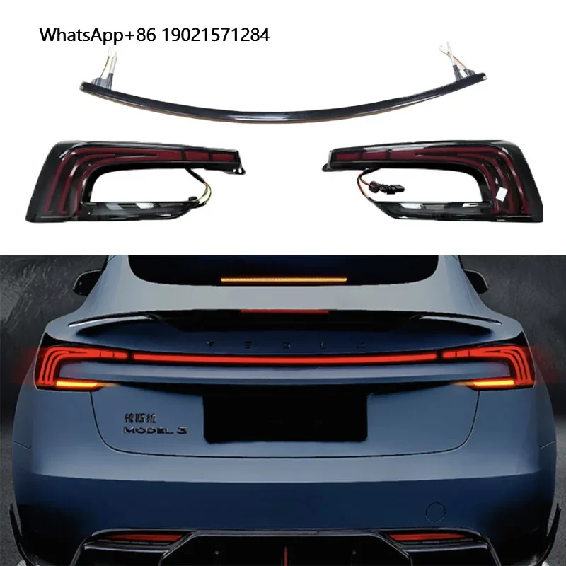 

On Sale Modified Throughout Tail Light Brake Turn Signal Lamp for 2024 MODEL3 Highland