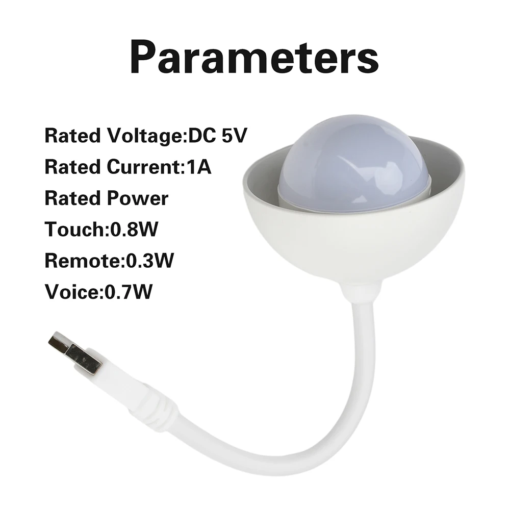 DC 5V USB Night Light LED Touch Sensor Bendable Mini Book Reading Light Voice/Remote Control Home Supply